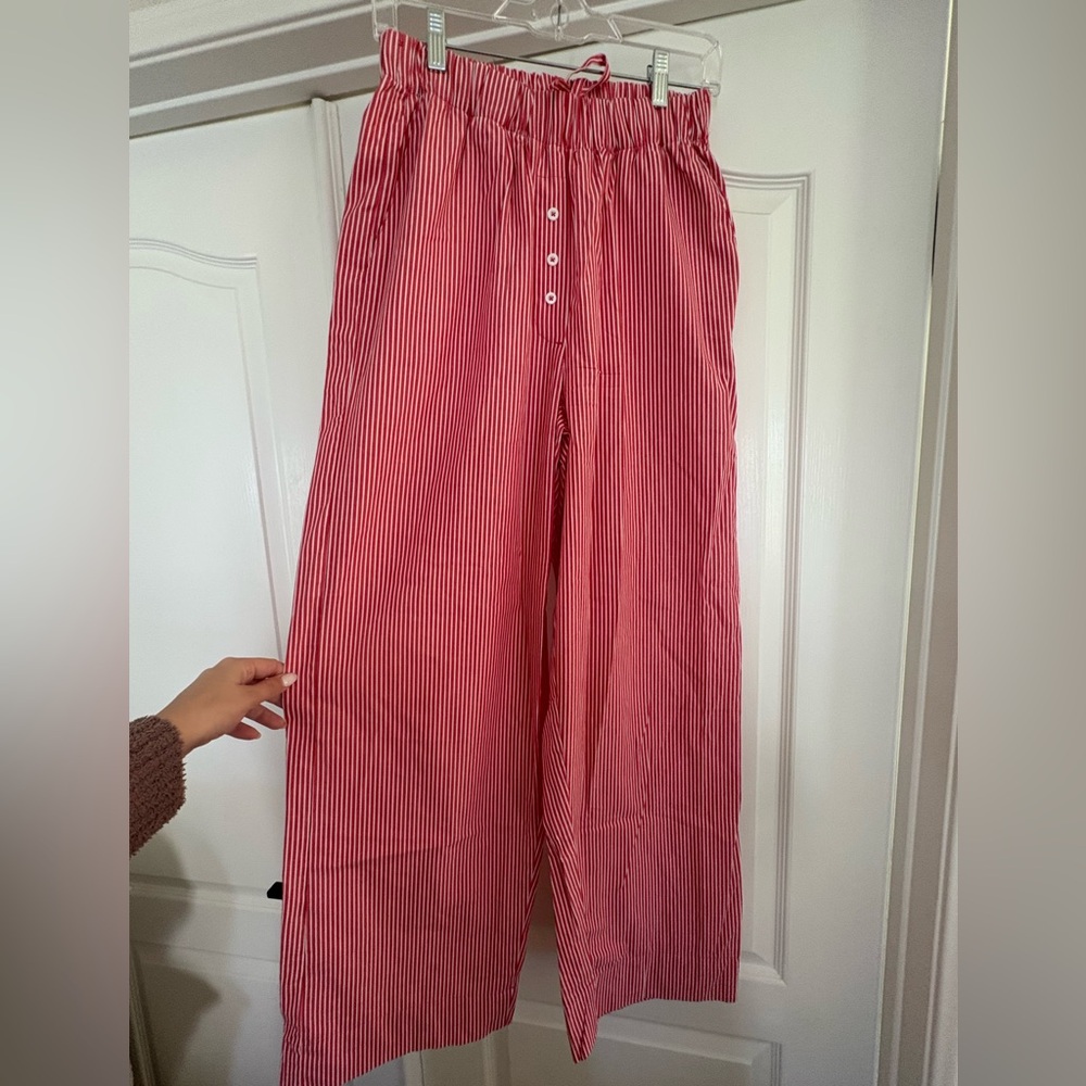 Daily Drills Red and White Striped Pants